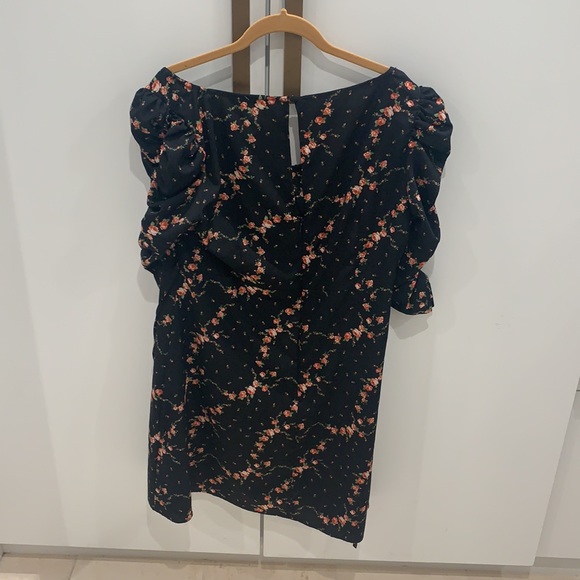 Top shop-puff sleeved dress-women size 14 with waist tie - Picture 3 of 3